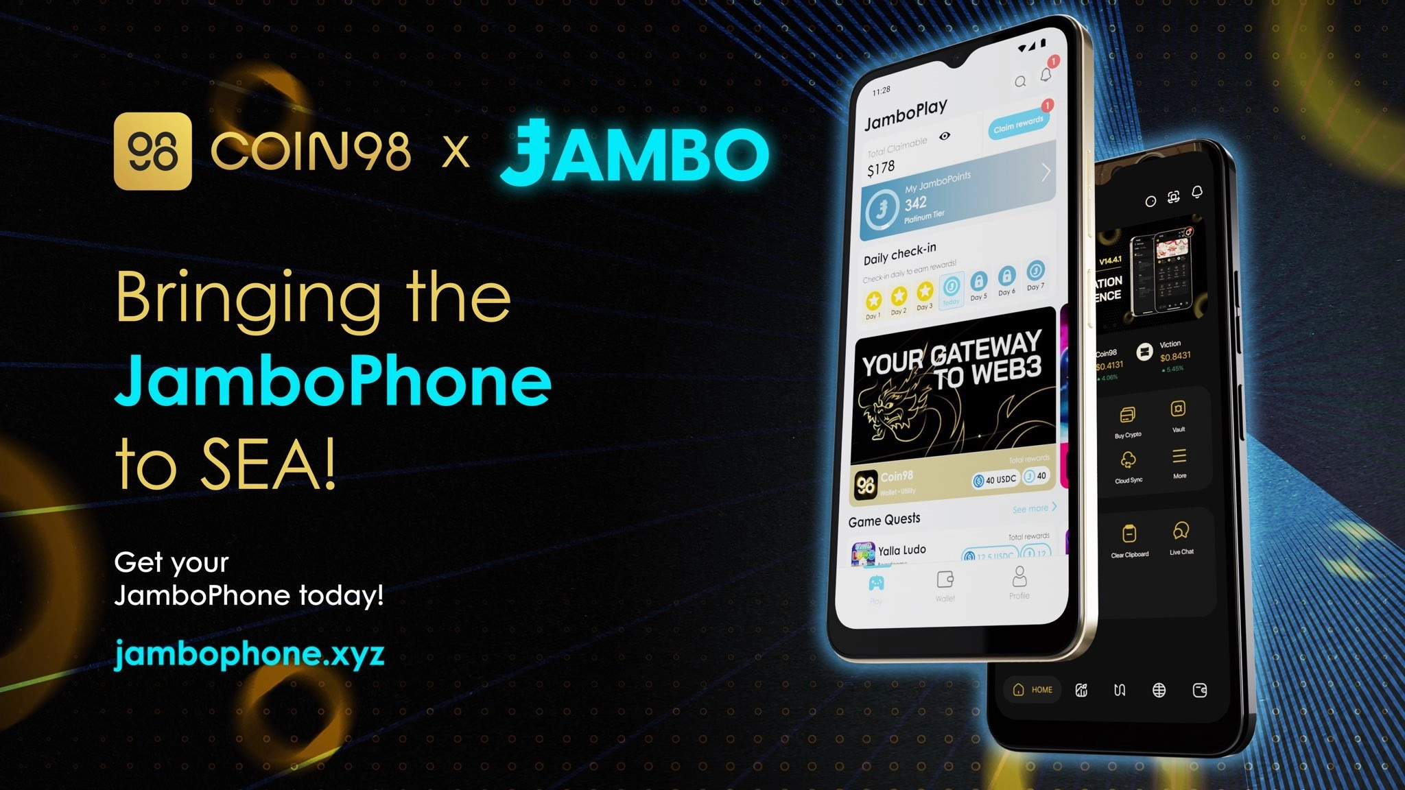 Aptos Foundation ra mắt điện thoại JamboPhone giá 99 USD Jambo phone APTOS  スマホ Web3 ゴールド