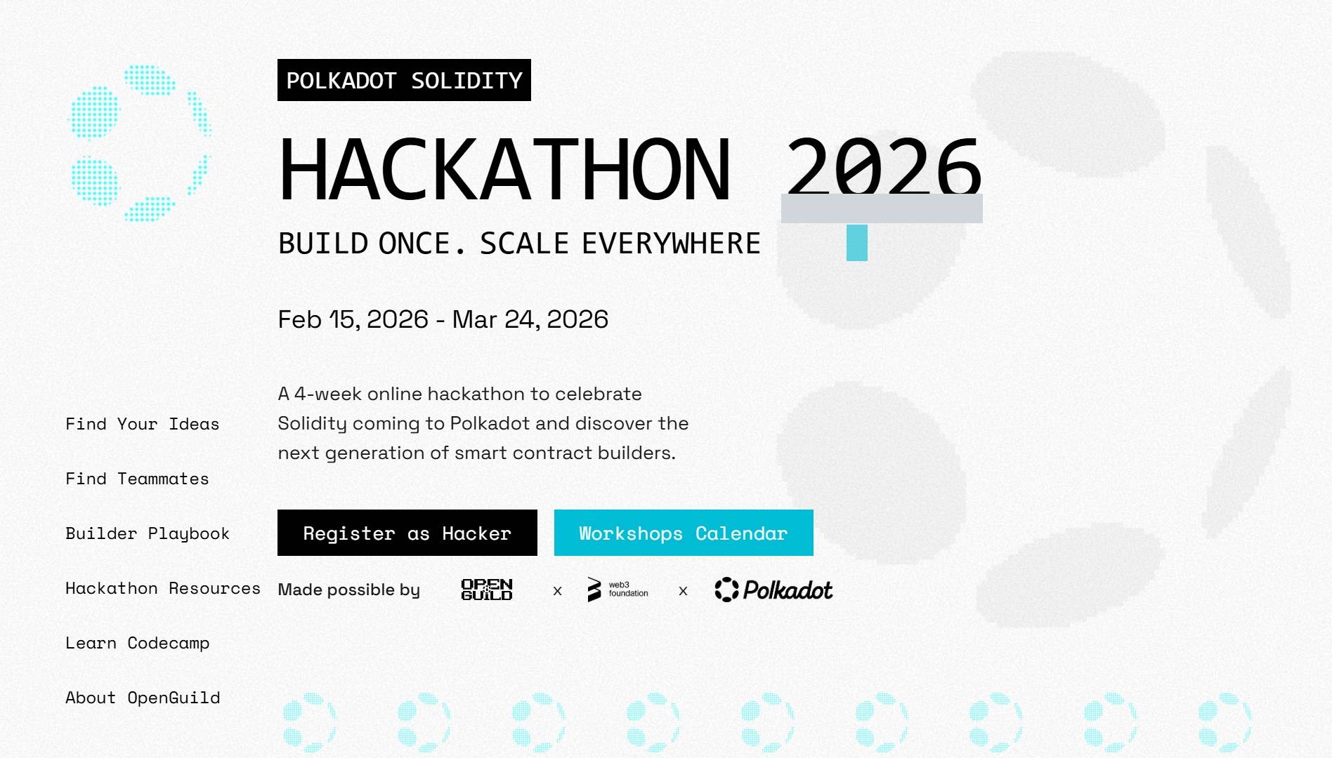 OpenGuild phối hợp cùng Web3 Foundation triển khai Polkadot Hackathon 2026插图