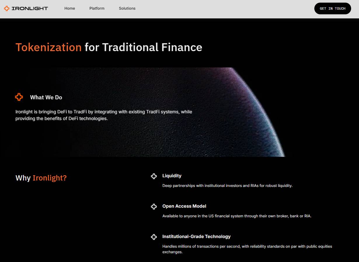 Ironlight là gì? Hạ tầng tokenization kết nối TradFi và blockchain trong khuôn khổ pháp lý Mỹ插图1