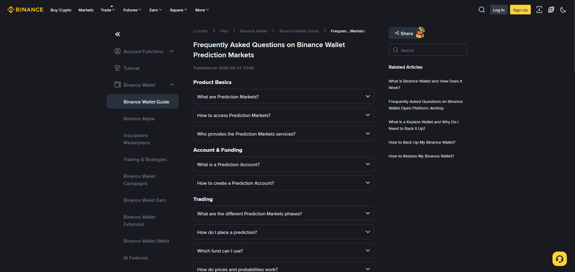 Binance tích hợp Predict.fun, thử nghiệm thị trường dự đoán ngay trên Binance Wallet插图1 Binance tích hợp Predict.fun, thử nghiệm thị trường dự đoán ngay trên Binance Wallet插图1