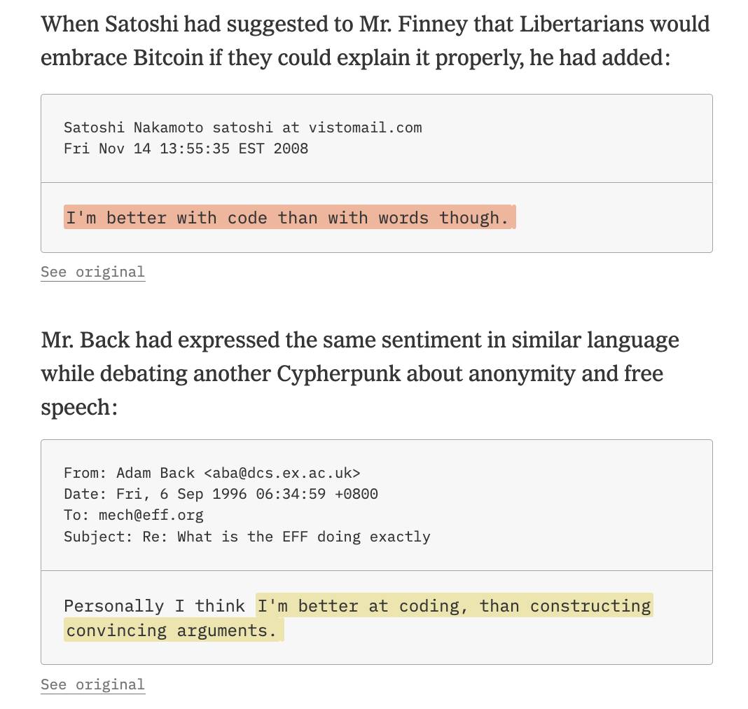 Lại có giả thuyết mới về danh tính thật sự của Satoshi Nakamoto插图1 Lại có giả thuyết mới về danh tính thật sự của Satoshi Nakamoto插图1