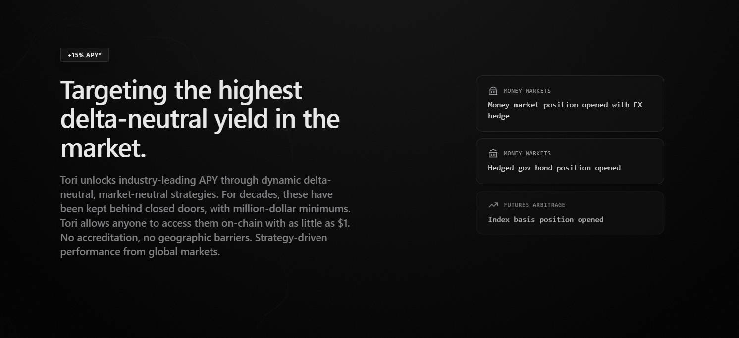 Tori Finance là gì? Giải pháp tối ưu lợi nhuận stablecoin theo hướng market-neutral插图2