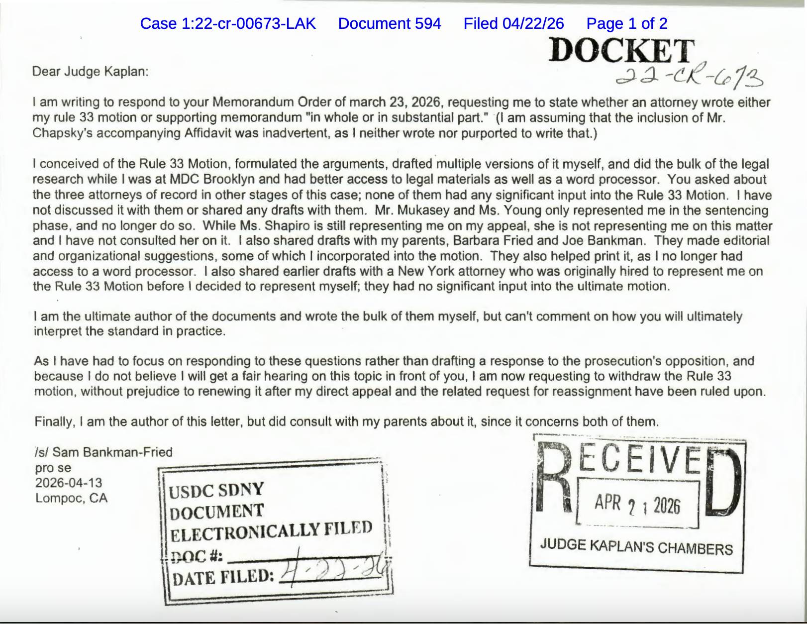 Sam Bankman-Fried rút đơn xin phúc thẩm vì không nhận được phiên tòa công bằng插图1