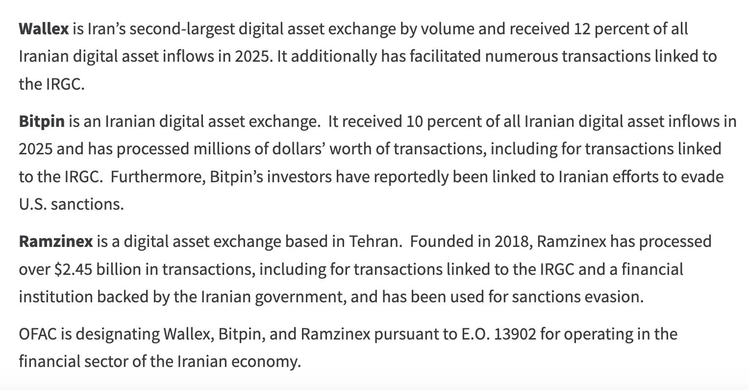 Mỹ trừng phạt sàn giao dịch crypto lớn nhất Iran trong chiến dịch "Economic Fury"插图1