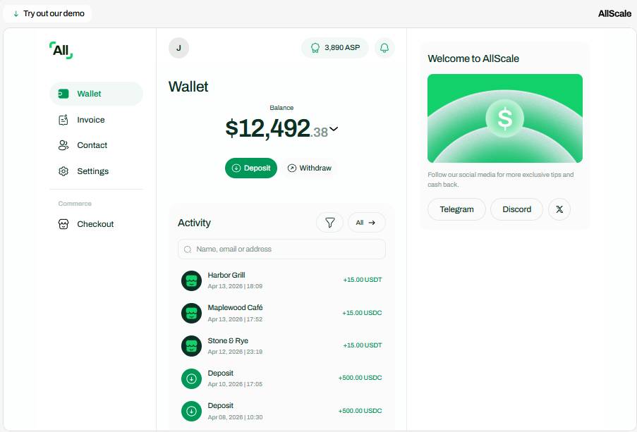 AllScale là gì? Ngân hàng số stablecoin tự lưu ký cho doanh nghiệp插图2 AllScale là gì? Ngân hàng số stablecoin tự lưu ký cho doanh nghiệp插图2