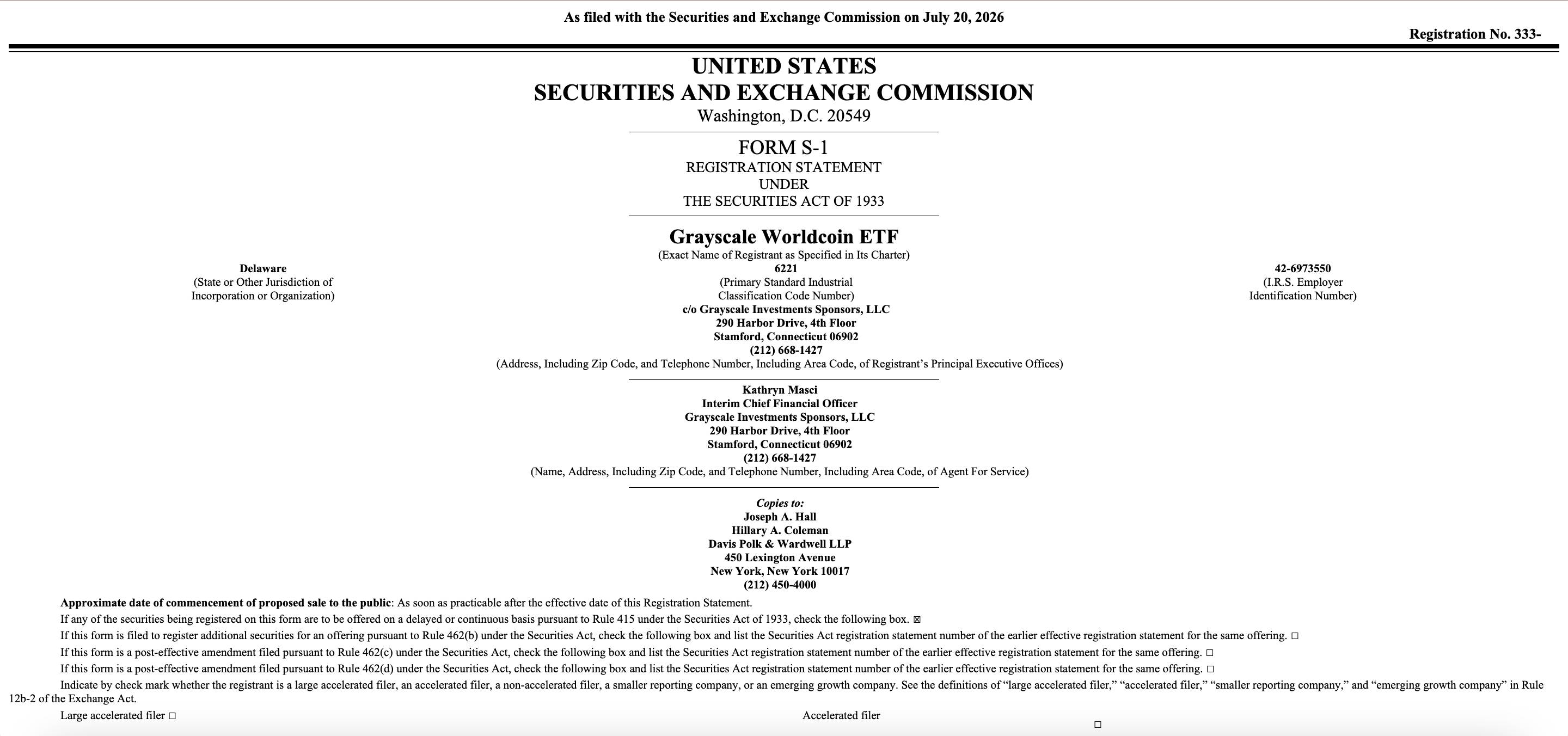 Grayscale muốn lập quỹ ETF Worldcoin đầu tiên, giá WLD bật tăng 7%插图1 Grayscale muốn lập quỹ ETF Worldcoin đầu tiên, giá WLD bật tăng 7%插图1