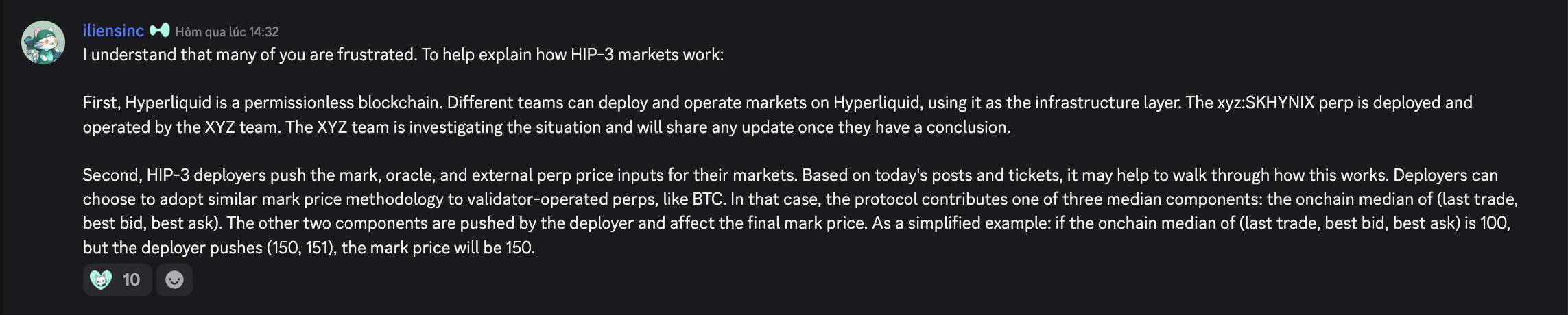 Trade.xyz bồi thường cho người dùng sau sự cố thanh lý SK Hynix trên Hyperliquid插图2