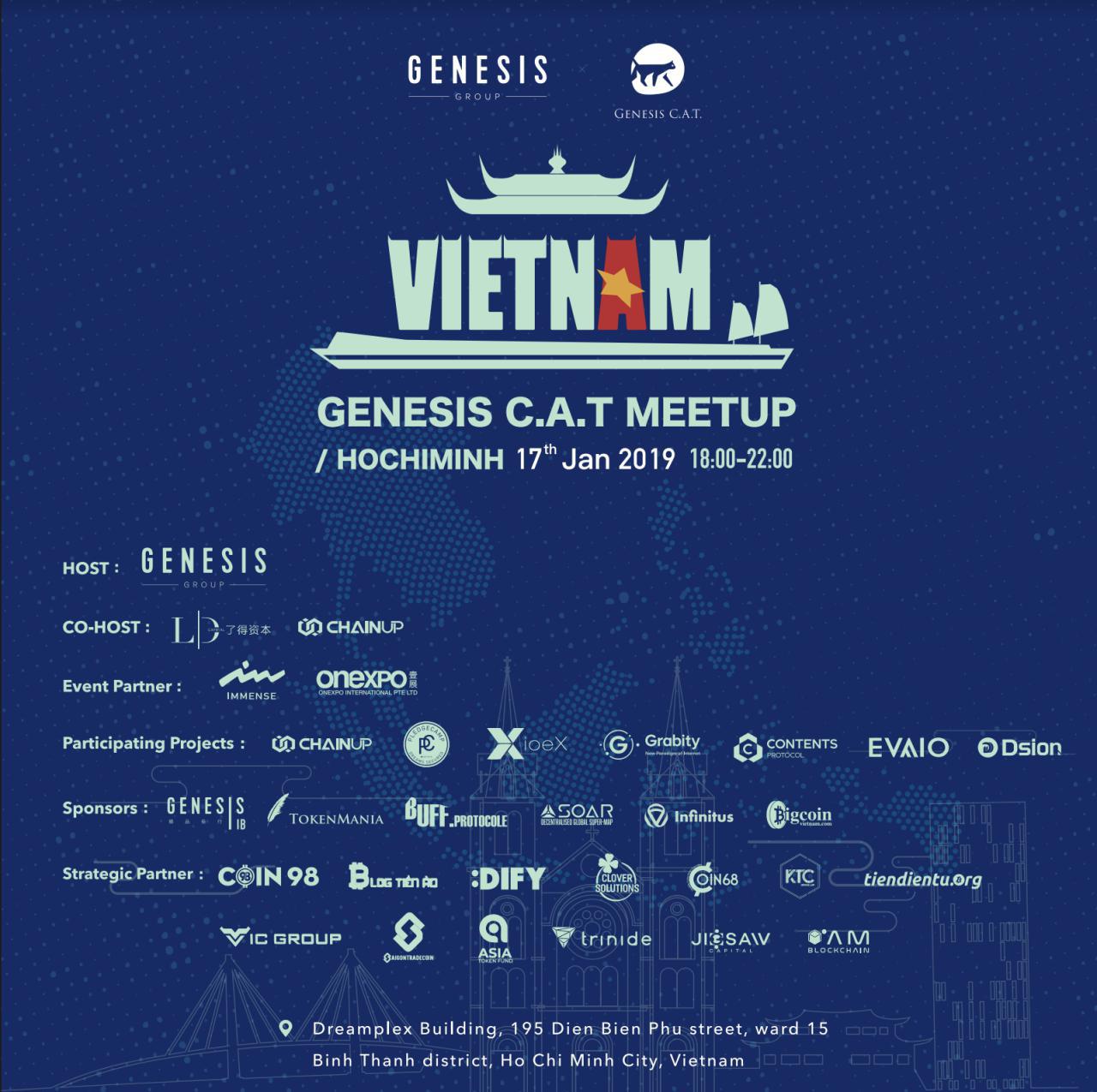 Genesis C.A.T - chuỗi sự kiện Blockchain được tổ chức tại quốc gia thuộc khu vực Đông Nam Á