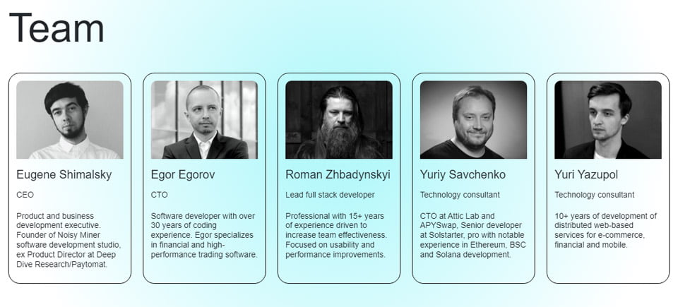 Đội ngũ phát triển Ariadne Finance