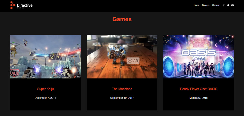 Các dự án Game của Directive Games